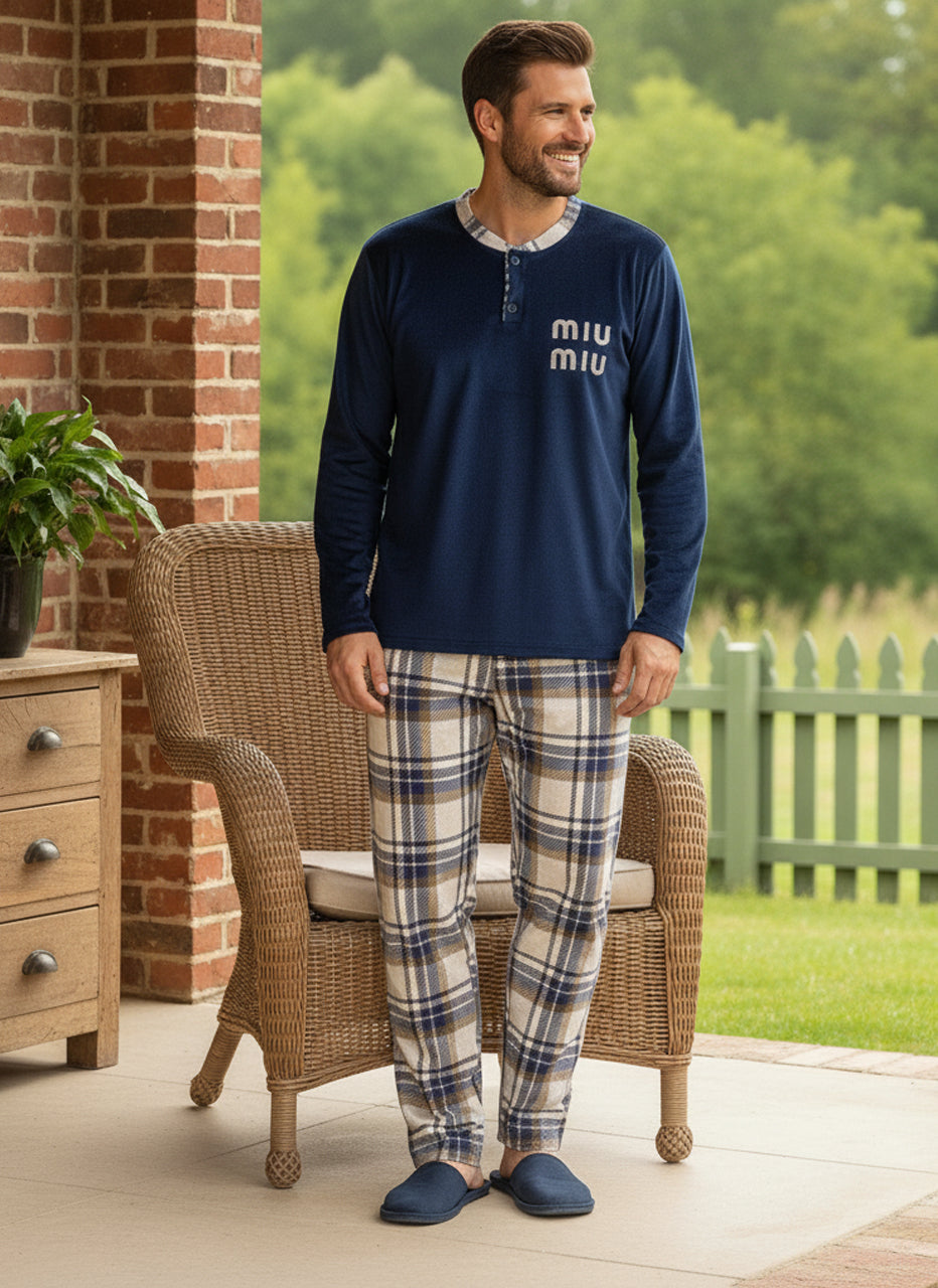 بيجامة رجالي مبطنة