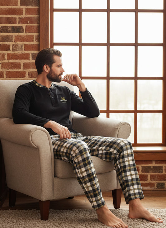 بيجامة رجالي مبطنة