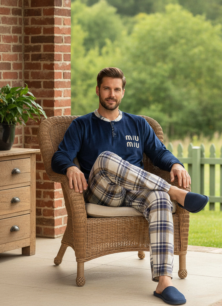 بيجامة رجالي مبطنة