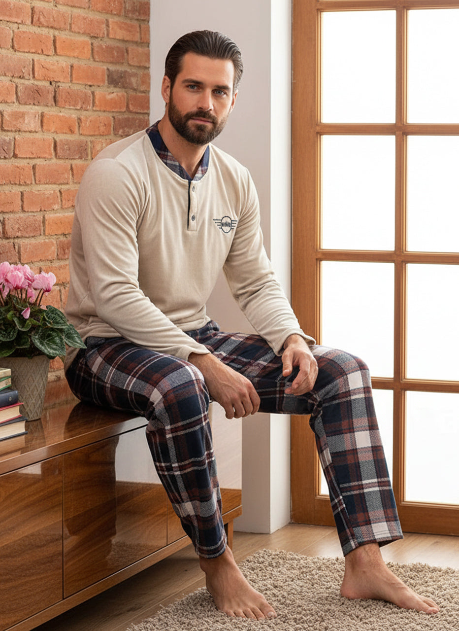 بيجامة رجالي مبطنة